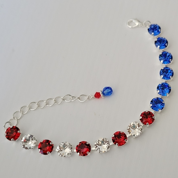 Austrian Crystal Tennis Bracelet in Silver - Picture 7 of 10